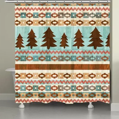 Laural Home Tribal Trees Shower Curtain In Brown