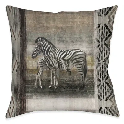 Laural Home Tribal Zebras Indoor Pillow In Multi