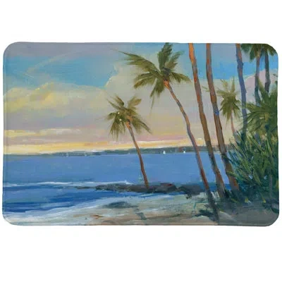 Laural Home Tropical Breeze Mat In Blue