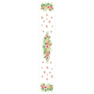 Laural Home Tropical Island Table Runner In White