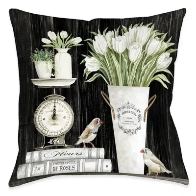 Laural Home Tuliperaie Outdoor Decorative Pillow In Multi