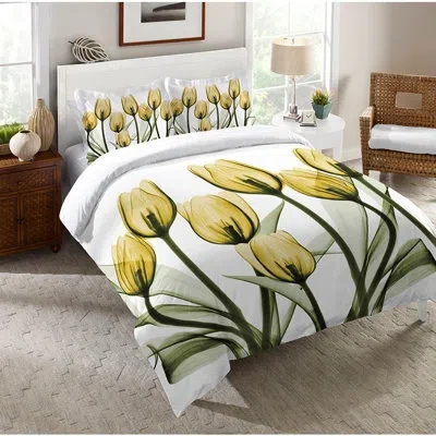 Laural Home Tulips Golden X-ray Comforter