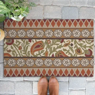 Laural Home Turkish Garden Outdoor Door Mat In Multicolor