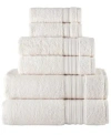 Laural Home Turkish Spa Collection 6-pc Cotton Towel Set Bedding In Ivory