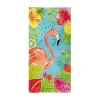 Laural Home Tutti Fruti Flamingo Beach Towel In Blue