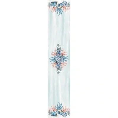 Laural Home Venice Beach Table Runner In Blue
