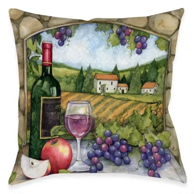 Laural Home Vineyard Views Outdoor Decorative Pillow In Multi