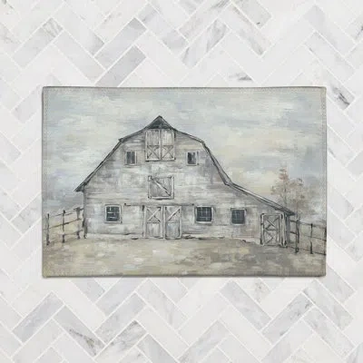 Laural Home Vintage Barn Vintage Barn  Chenille Rug In Blue,gray