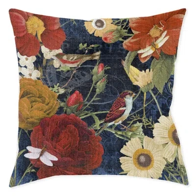 Laural Home Vintage Floral Indoor Woven Decorative Pillow