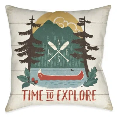 Laural Home Vintage Lakeside I Outdoor Decorative Pillow In Multi