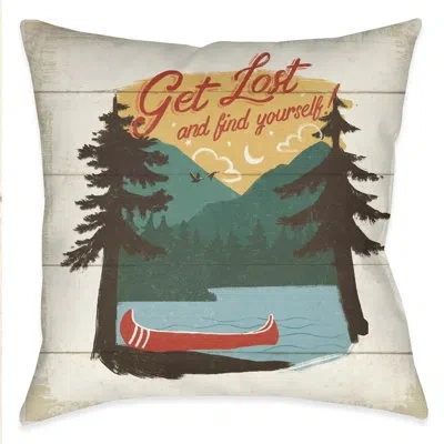 Laural Home Vintage Lakeside Polyester Throw Pillow In Green
