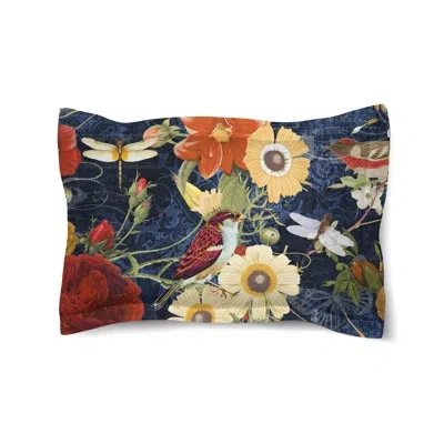 Laural Home Vintage Microfiber Sham In Blue