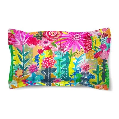 Laural Home Vintage Microfiber Sham In Green;pink