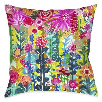 Laural Home Vivid Floral Cluster  Indoor Pillow In Multi