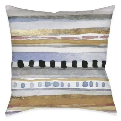 Laural Home Watercolor Boho Linework Indoor Pillow In Multi