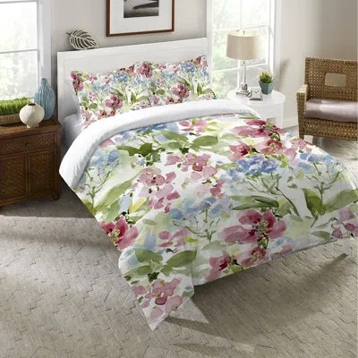 Laural Home Watercolor Floral Bunch Comforter By