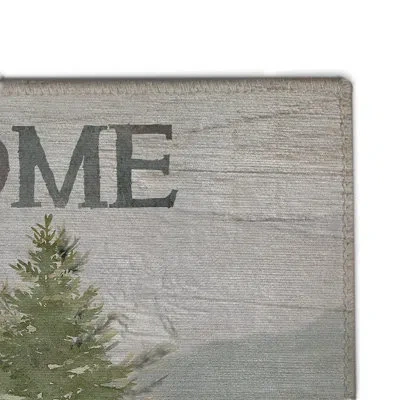 Laural Home Welcome To The Cabin Outdoor Door Mat In Multicolor