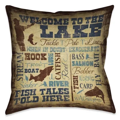 Laural Home Welcome To The Lake Indoor Pillow Throw Pillow In Multi