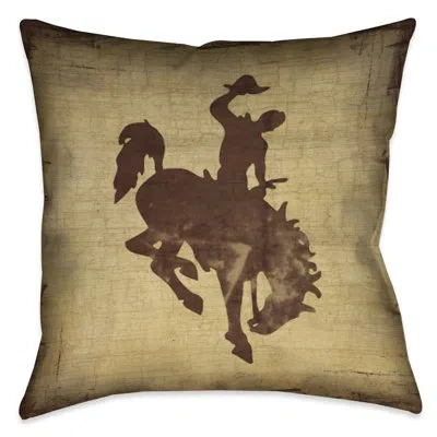 Laural Home Welcome To The Ranch Outdoor Throw Pillow In Multi