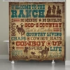 Laural Home Welcome To The Ranch Shower Curtain In Brown
