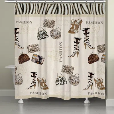 Laural Home Wild For Fashion Single Shower Curtain In Beige;cream;ivory