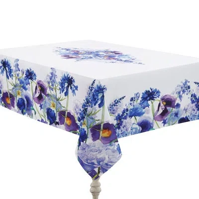 Laural Home Wild Garden Tablecloth In Blue;white;purple