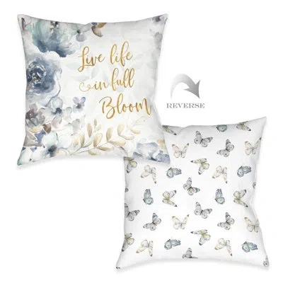Laural Home Wildflower Arrangment Full Bloom Outdoor Decorative Pillow In Multi