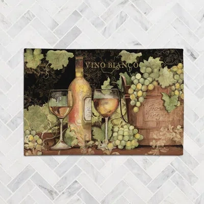 Laural Home Wine Country Chenille Rug In Black,green,brown