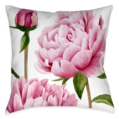 Laural Home Winsome Peonies I Indoor Decorative Pillow In Multi