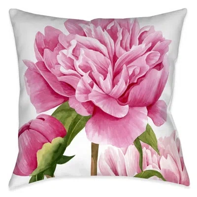Laural Home Winsome Peonies Ii Indoor Decorative Pillow In Multi