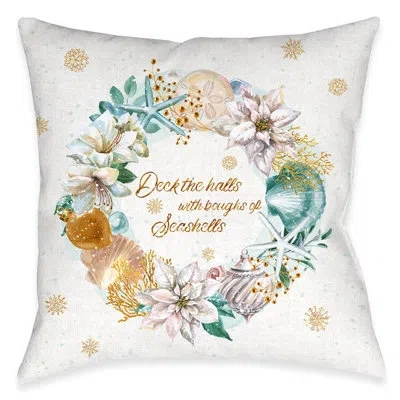 Laural Home Winter Coastal Seashell Indoor Pillow In Multi