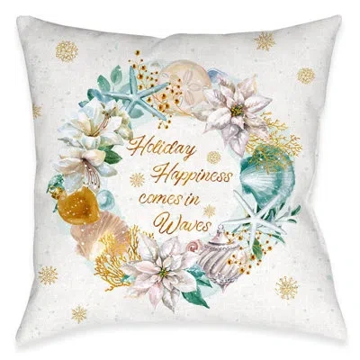 Laural Home Winter Coastal Waves Indoor Pillow In Multi