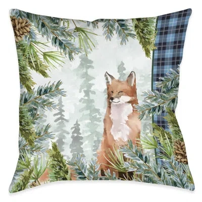 Laural Home Woodland Christmas Fox Woodland Christmas Fox Indoor Decorative Pillow By  In Multi