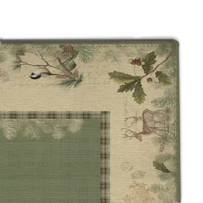 Laural Home Woodland Forest Non-slip Indoor Outdoor Door Mat In Multicolor