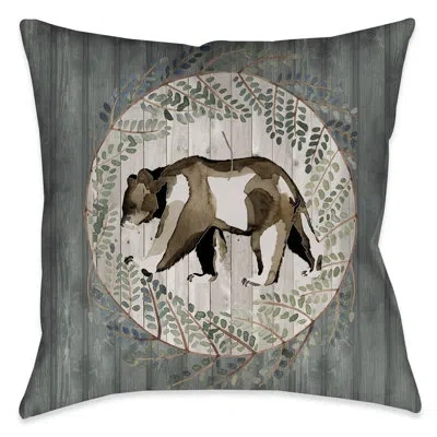 Laural Home Woodland Woodland Bear Throw Pillow In Multi