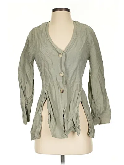 Pre-owned Laurèl 3/4 Sleeve Blouse In Green