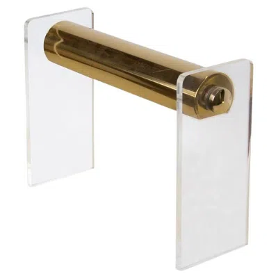 Pre-owned Laurèl Desk Lamp By Laurel In Brass And Lucite In Transparent
