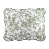 Laurel Manor Toile Garden Cotton Pillow Sham In Green