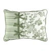 Laurel Manor Toile Garden Oblong Throw Pillow In Green