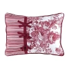 Laurel Manor Toile Garden Oblong Throw Pillow In Red