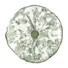 Laurel Manor Toile Garden Round Throw Pillow In Green
