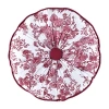 Laurel Manor Toile Garden Round Throw Pillow In Red