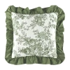 Laurel Manor Toile Garden Square Throw Pillow In Green