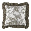 Laurel Manor Toile Garden Square Throw Pillow In Sand