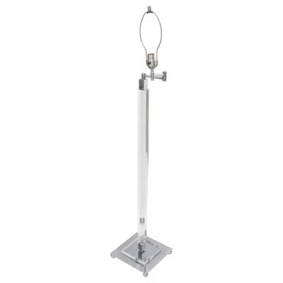 Pre-owned Laurèl Mid-century Modern Lucite Base Adjustable Floor Lamp In Transparent