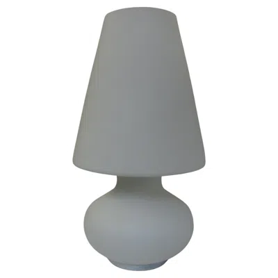 Pre-owned Laurèl Laurel Mid-century Modern Murano Mushroom One Piece Lamp & Shade In Brown