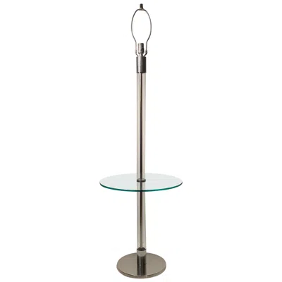 Pre-owned Laurèl Vintage Laurel Glass Tube Table Floor Lamp / Karl Springer In Transparent