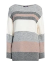 Laurèl Woman Sweater Light Grey Size 6 Polyamide, Polyacrylic, Wool, Viscose, Elastane In Grey