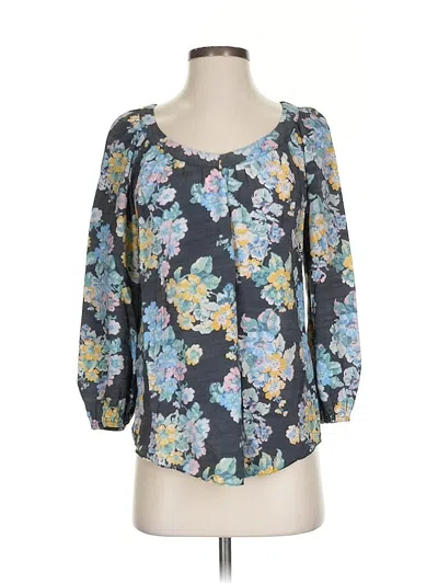 Pre-owned Lauren Conrad 3/4 Sleeve Blouse In Blue