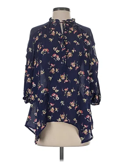 Pre-owned Lauren Conrad 3/4 Sleeve Blouse In Blue